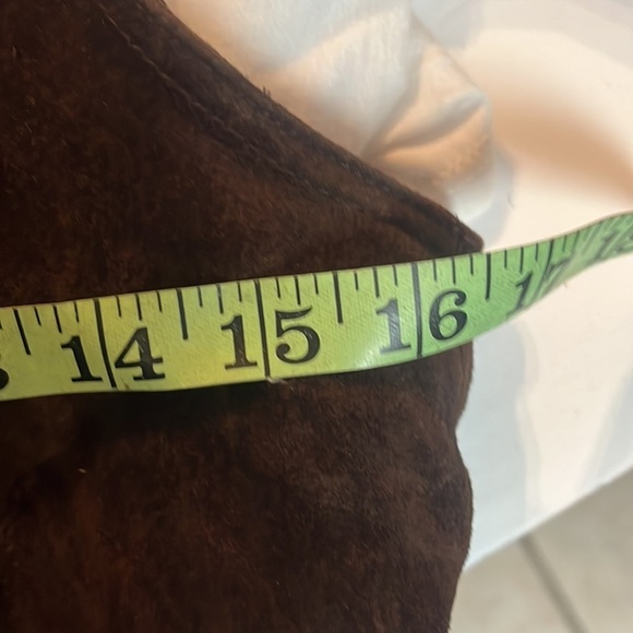 Wilson Leather Maxima Suede Vest Sz Medium Brown Zip Up - Picture 7 of 9